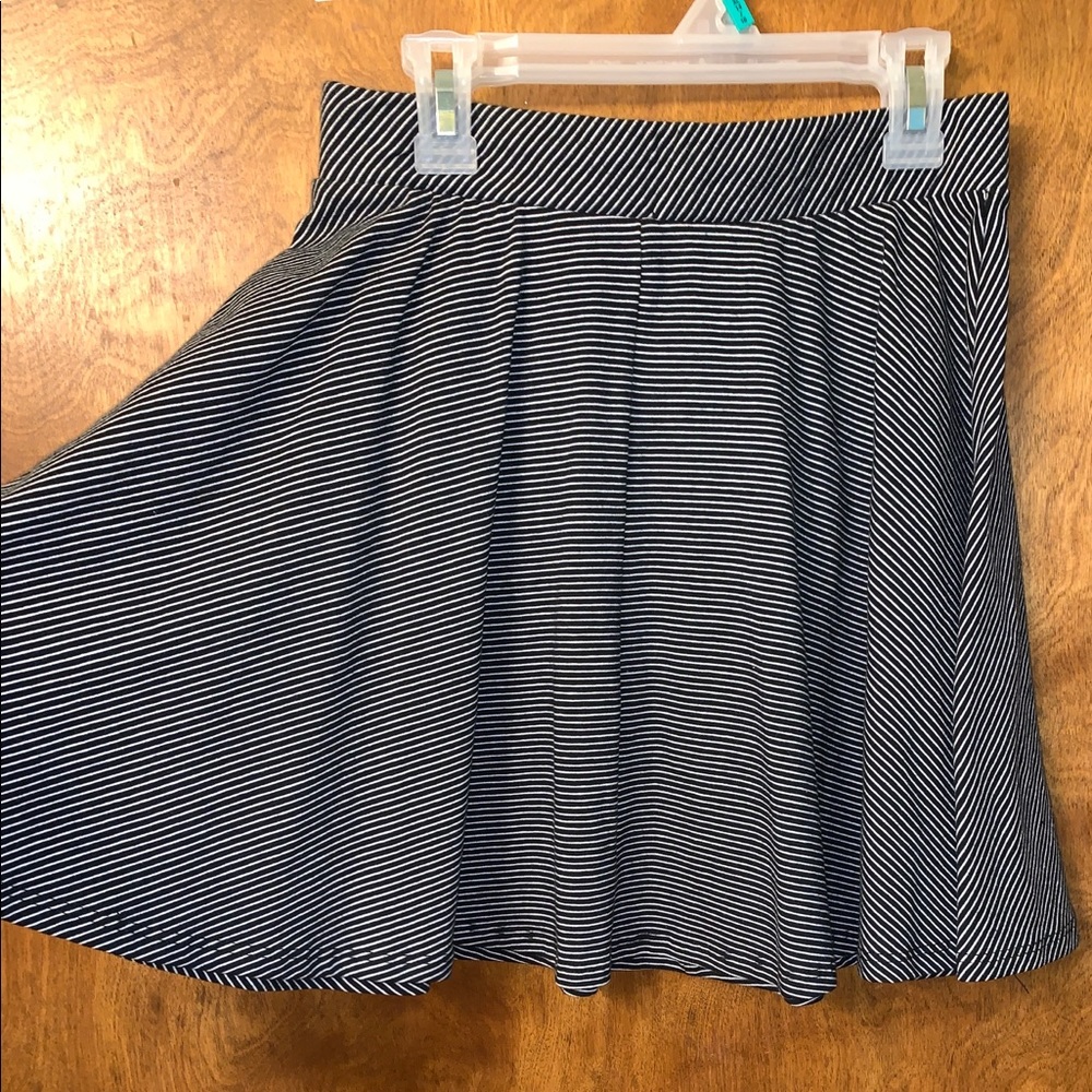 Grey and white skater skirt